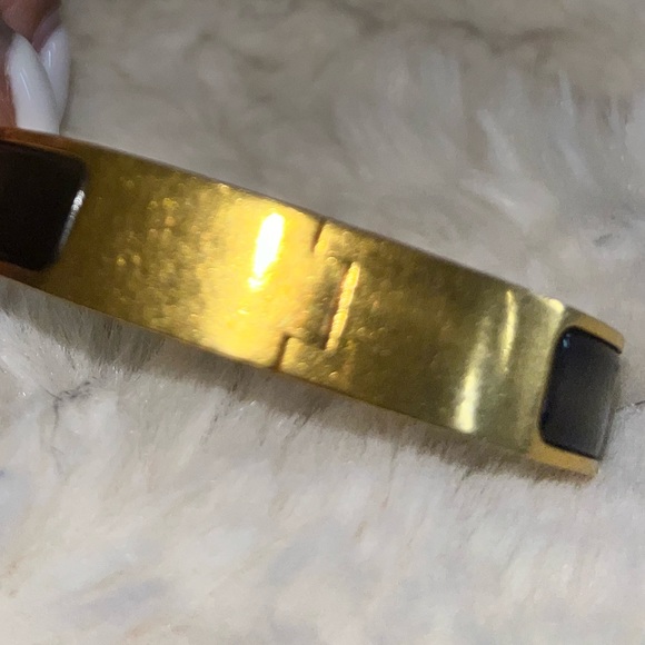 SOLD Hermès Black Enamel Gold Clic H PM Bracelet - Picture 3 of 3